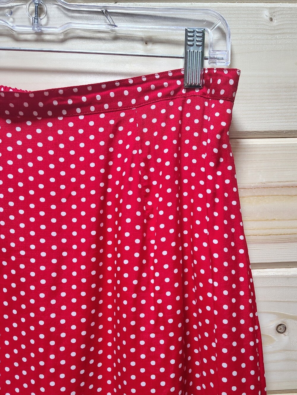 Stonebridge Vintage Maxi Skirt Red Polka Dot Large Elastic Waist Western Cowgirl - Picture 3 of 7